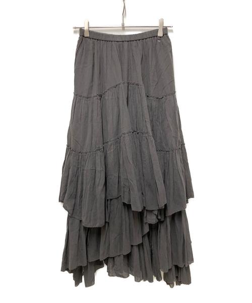 CASA FLINE（カーサフライン）CASA FLINE (カーサフライン) コットンティアードスカート グレー サイズ:SIZE Freeの古着・服飾アイテム