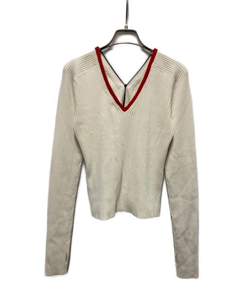 DIESEL（ディーゼル）DIESEL (ディーゼル) M-OIRA リブニットカーディガン ベージュ サイズ:Mの古着・服飾アイテム