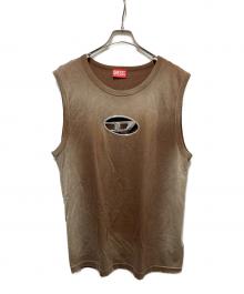 DIESEL（ディーゼル）の古着「T-BRICO Dロゴノースリーブカットソー」｜ブラウン