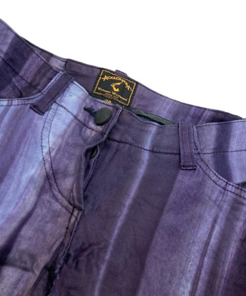 Vivienne Westwood ANGLOMANIA（ヴィヴィアンウエストウッドアングロマニア）VIVIENNE WESTWOOD ANGLOMANIA (ヴィヴィアンウエストウッドアングロマニア) フレアパンツ パープル サイズ:SIZE 29の古着・服飾アイテム