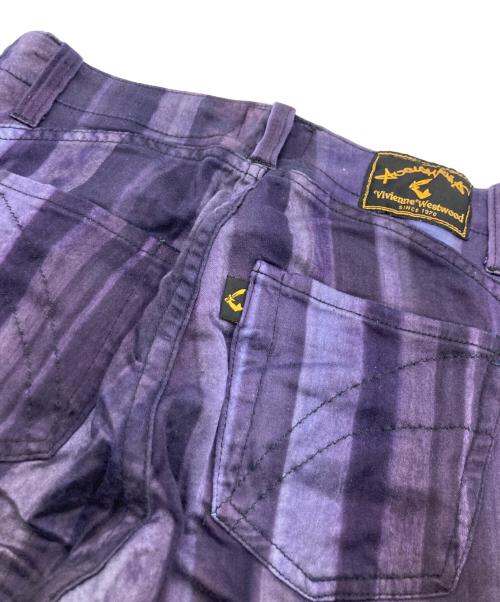 Vivienne Westwood ANGLOMANIA（ヴィヴィアンウエストウッドアングロマニア）VIVIENNE WESTWOOD ANGLOMANIA (ヴィヴィアンウエストウッドアングロマニア) フレアパンツ パープル サイズ:SIZE 29の古着・服飾アイテム