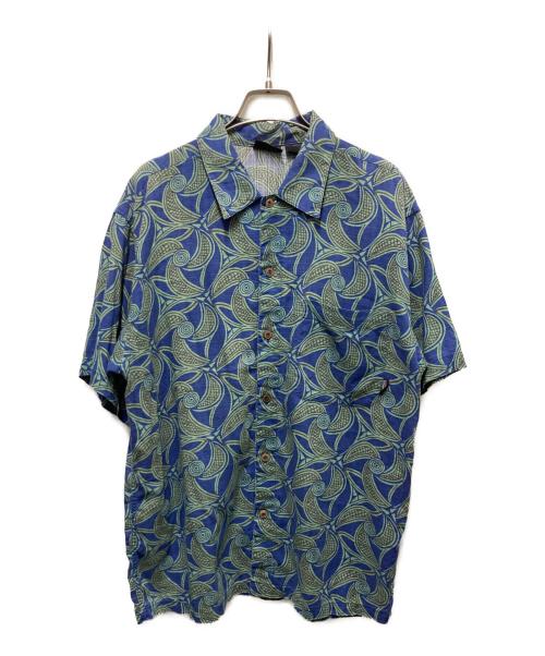 Patagonia（パタゴニア）Patagonia (パタゴニア) 90s ORGANIC COTTON A/C shirt ブルー×グリーン サイズ:Sの古着・服飾アイテム
