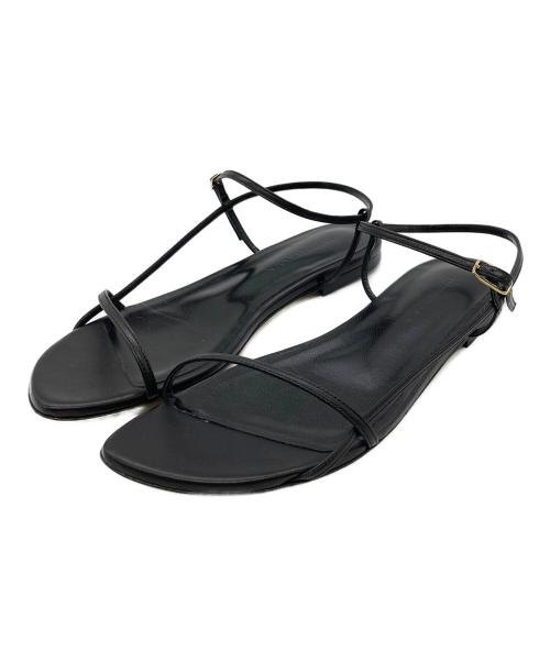 BRENTELLA（ブレンテッラ）BRENTELLA (ブレンテッラ) フラットストラップサンダル ブラック サイズ:	SIZE 39 (24.5cm〜25.0cm)の古着・服飾アイテム