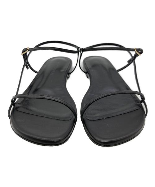 BRENTELLA（ブレンテッラ）BRENTELLA (ブレンテッラ) フラットストラップサンダル ブラック サイズ:	SIZE 39 (24.5cm〜25.0cm)の古着・服飾アイテム