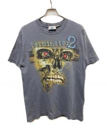 UNIVERSAL STUDIOS Hollywood（ユニバーサル・スタジオ・ハリウッド）の古着「TERMINATOR2ムービープリントTシャツ」｜グレー