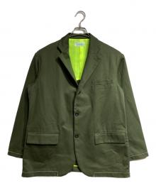 Hombre Nino（オンブレニーニョ）の古着「サイドジップエルボーパッチジャケット」｜グリーン