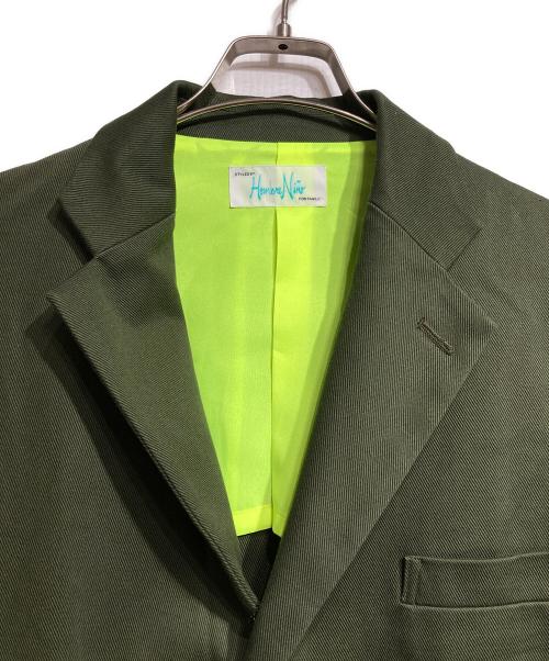 Hombre Nino（オンブレニーニョ）Hombre Nino (オンブレニーニョ) サイドジップエルボーパッチジャケット グリーン サイズ:Lの古着・服飾アイテム