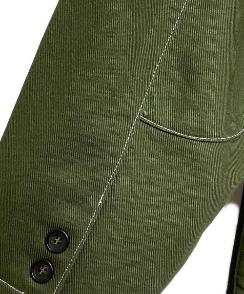 Hombre Nino（オンブレニーニョ）Hombre Nino (オンブレニーニョ) サイドジップエルボーパッチジャケット グリーン サイズ:Lの古着・服飾アイテム