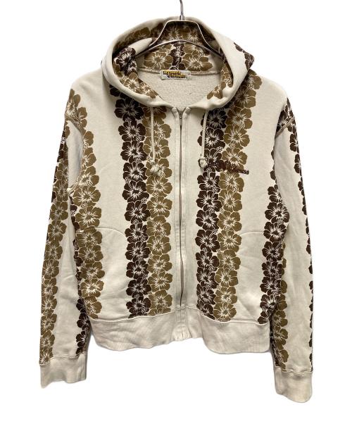 Hysteric Glamour（ヒステリックグラマー）Hysteric Glamour (ヒステリックグラマー) ハワイアンジップパーカー ベージュ サイズ:	SIZE Freeの古着・服飾アイテム