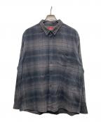 SUPREMEシュプリーム）の古着「Shadow Plaid Flannel Shirt」｜ブラック