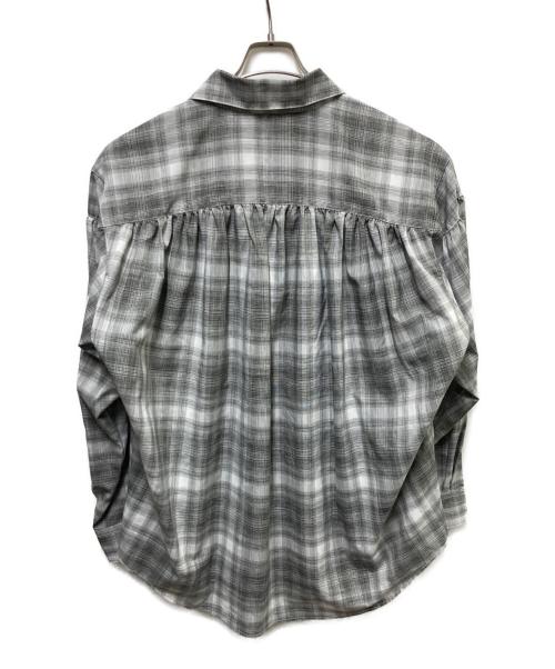 AiE（エーアイイー）AiE (エーアイイー) オープンカラーチェックシャツ グレー サイズ:SIZE Mの古着・服飾アイテム