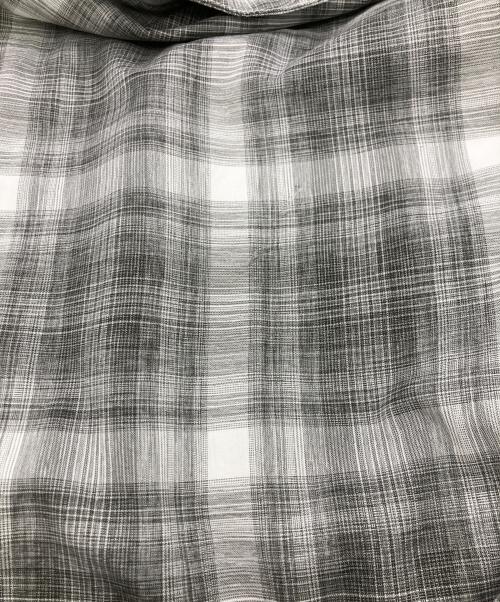 AiE（エーアイイー）AiE (エーアイイー) オープンカラーチェックシャツ グレー サイズ:SIZE Mの古着・服飾アイテム
