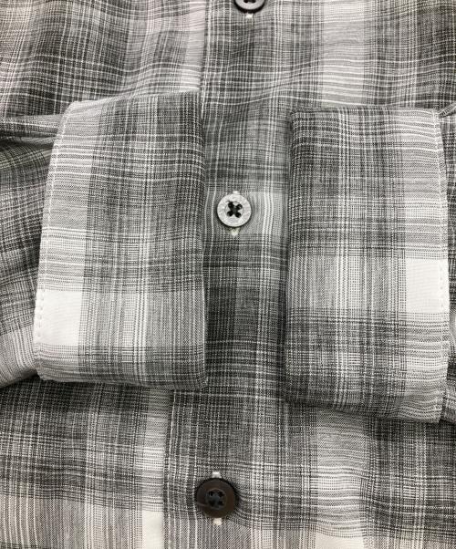 AiE（エーアイイー）AiE (エーアイイー) オープンカラーチェックシャツ グレー サイズ:SIZE Mの古着・服飾アイテム