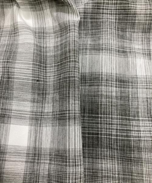 AiE（エーアイイー）AiE (エーアイイー) オープンカラーチェックシャツ グレー サイズ:SIZE Mの古着・服飾アイテム