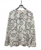 marimekkoマリメッコ）の古着「Pieni Piirto Unikko 2 / Biitti t-shirt」｜ベージュ