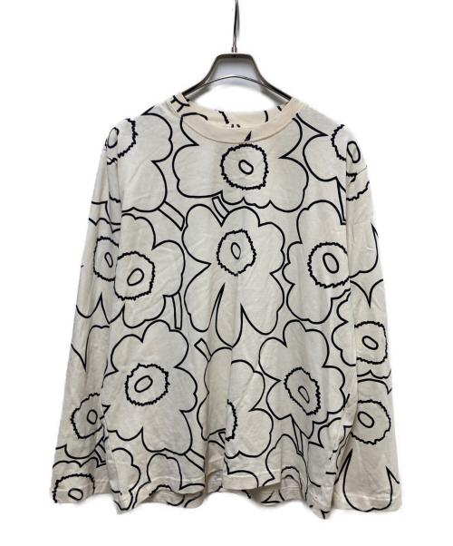 marimekko（マリメッコ）marimekko (マリメッコ) Pieni Piirto Unikko 2 / Biitti t-shirt ベージュ サイズ:Sの古着・服飾アイテム