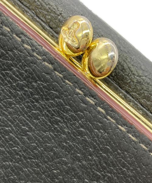 Vivienne Westwood（ヴィヴィアンウエストウッド）Vivienne Westwood (ヴィヴィアンウエストウッド) 三つ折りがま口コンパクトウォレット ブラックの古着・服飾アイテム