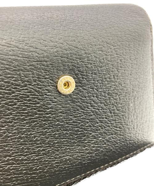 Vivienne Westwood（ヴィヴィアンウエストウッド）Vivienne Westwood (ヴィヴィアンウエストウッド) 三つ折りがま口コンパクトウォレット ブラックの古着・服飾アイテム