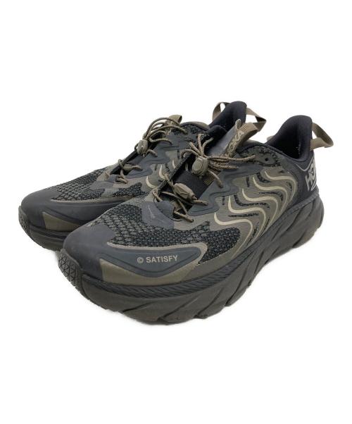 HOKAONEONE（ホカオネオネ）HOKAONEONE (ホカオネオネ) CLIFTON SATISFYRUNNING ローカットスニーカー ブラック×グレー サイズ:	SIZE US8.5（26.5cm）の古着・服飾アイテム