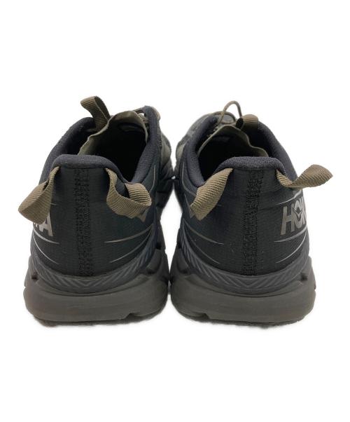 HOKAONEONE（ホカオネオネ）HOKAONEONE (ホカオネオネ) CLIFTON SATISFYRUNNING ローカットスニーカー ブラック×グレー サイズ:	SIZE US8.5（26.5cm）の古着・服飾アイテム