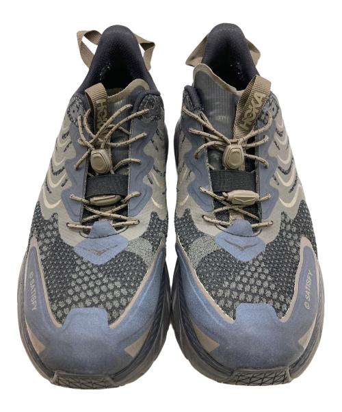 HOKAONEONE（ホカオネオネ）HOKAONEONE (ホカオネオネ) CLIFTON SATISFYRUNNING ローカットスニーカー ブラック×グレー サイズ:	SIZE US8.5（26.5cm）の古着・服飾アイテム