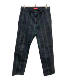 SUPREME（シュプリーム）の古着「Work Pant Black Watch Plaid」｜ネイビー×グリーン