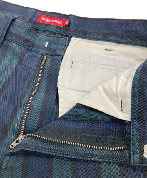 SUPREME（シュプリーム）Supreme (シュプリーム) Work Pant Black Watch Plaid ネイビー×グリーン サイズ:30の古着・服飾アイテム
