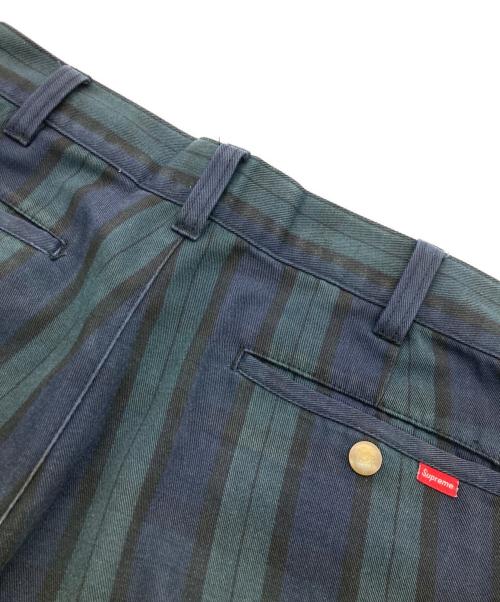 SUPREME（シュプリーム）Supreme (シュプリーム) Work Pant Black Watch Plaid ネイビー×グリーン サイズ:30の古着・服飾アイテム