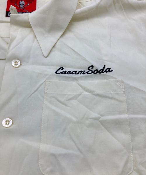CREAM SODA（クリームソーダ）CREAM SODA (クリームソーダ) 双龍刺繍シャツ ベージュ サイズ:Lの古着・服飾アイテム