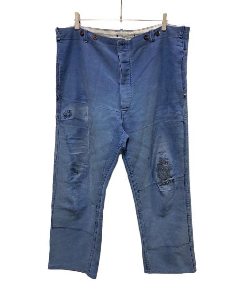 HJ（エイチジェイ）HJ (エイチジェイ) モールスキンワークパンツ ブルー サイズ:56の古着・服飾アイテム