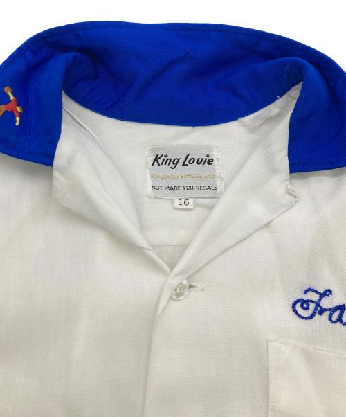 KING LOUIE（キングルイ）KING LOUIE (キングルイ) フロッキープリントボーリングシャツ ホワイト×ブルー サイズ:‐の古着・服飾アイテム