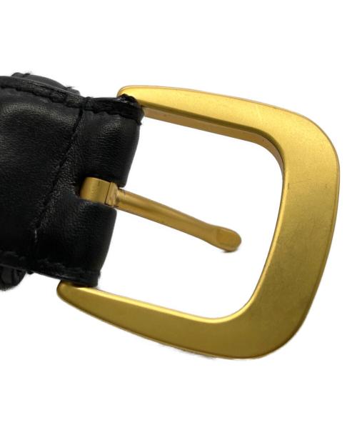 Salvatore Ferragamo（サルヴァトーレ フェラガモ）Salvatore Ferragamo (サルヴァトーレ フェラガモ) ガンチーニレザーベルト ブラック サイズ:SIZE 100の古着・服飾アイテム