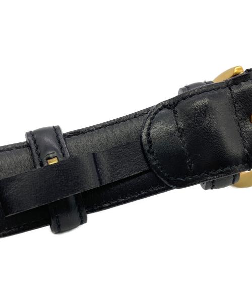 Salvatore Ferragamo（サルヴァトーレ フェラガモ）Salvatore Ferragamo (サルヴァトーレ フェラガモ) ガンチーニレザーベルト ブラック サイズ:SIZE 100の古着・服飾アイテム