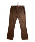 LEVI'S×COMME des GARCONS JUNYA WATANABE MANリーバイス×コム デ ギャルソン ジュンヤ ワタナベ マン）の古着「ピンタックフレアパンツ/Pintuck Flare Pants」｜ブラウン