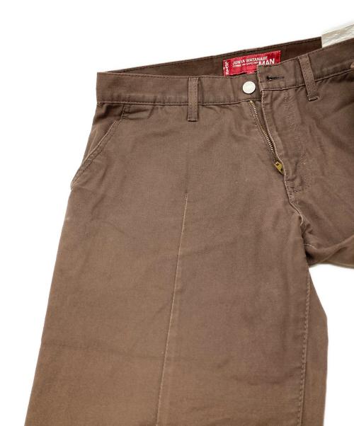 LEVI'S（リーバイス）LEVI'S (リーバイス) COMME des GARCONS JUNYA WATANABE MAN (コム デ ギャルソン ジュンヤ ワタナベ マン) ピンタックフレアパンツ/Pintuck Flare Pants ブラウン サイズ:Sの古着・服飾アイテム
