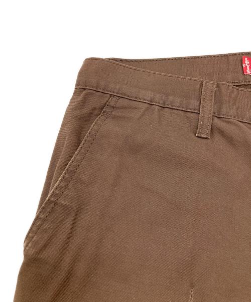 LEVI'S（リーバイス）LEVI'S (リーバイス) COMME des GARCONS JUNYA WATANABE MAN (コム デ ギャルソン ジュンヤ ワタナベ マン) ピンタックフレアパンツ/Pintuck Flare Pants ブラウン サイズ:Sの古着・服飾アイテム