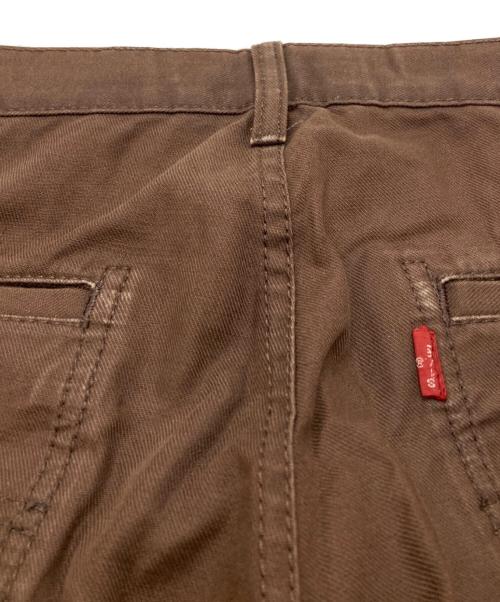 LEVI'S（リーバイス）LEVI'S (リーバイス) COMME des GARCONS JUNYA WATANABE MAN (コム デ ギャルソン ジュンヤ ワタナベ マン) ピンタックフレアパンツ/Pintuck Flare Pants ブラウン サイズ:Sの古着・服飾アイテム