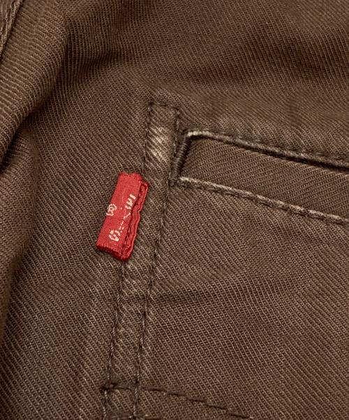 LEVI'S（リーバイス）LEVI'S (リーバイス) COMME des GARCONS JUNYA WATANABE MAN (コム デ ギャルソン ジュンヤ ワタナベ マン) ピンタックフレアパンツ/Pintuck Flare Pants ブラウン サイズ:Sの古着・服飾アイテム
