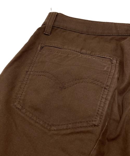 LEVI'S（リーバイス）LEVI'S (リーバイス) COMME des GARCONS JUNYA WATANABE MAN (コム デ ギャルソン ジュンヤ ワタナベ マン) ピンタックフレアパンツ/Pintuck Flare Pants ブラウン サイズ:Sの古着・服飾アイテム