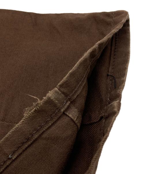 LEVI'S（リーバイス）LEVI'S (リーバイス) COMME des GARCONS JUNYA WATANABE MAN (コム デ ギャルソン ジュンヤ ワタナベ マン) ピンタックフレアパンツ/Pintuck Flare Pants ブラウン サイズ:Sの古着・服飾アイテム