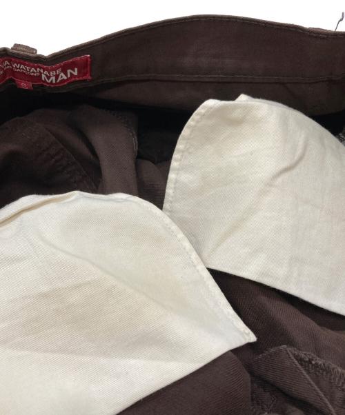 LEVI'S（リーバイス）LEVI'S (リーバイス) COMME des GARCONS JUNYA WATANABE MAN (コム デ ギャルソン ジュンヤ ワタナベ マン) ピンタックフレアパンツ/Pintuck Flare Pants ブラウン サイズ:Sの古着・服飾アイテム