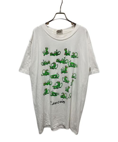 TRUPILONA BEACHWEAR（トゥルピオーナ ビーチウェア）TRUPILONA BEACHWEAR (トゥルピオーナ ビーチウェア) 48手プリントTシャツ ホワイト サイズ:	SIZE XLの古着・服飾アイテム