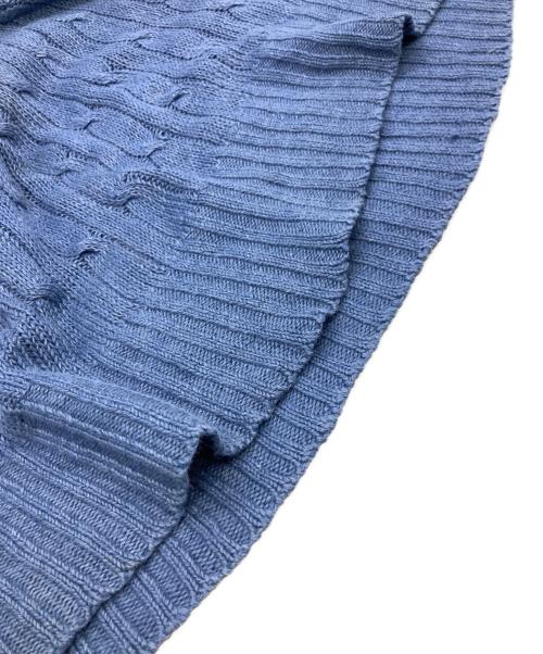 POLO RALPH LAUREN（ポロ・ラルフローレン）POLO RALPH LAUREN (ポロ・ラルフローレン) 90s リネンブレンドケーブルニット スカイブルー サイズ:XLの古着・服飾アイテム