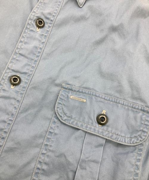 POLO RALPH LAUREN（ポロ・ラルフローレン）POLO RALPH LAUREN (ポロ・ラルフローレン) ヨーク切替ワークシャツ ブルー サイズ:	SIZE Lの古着・服飾アイテム
