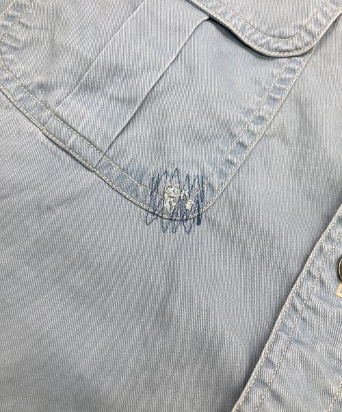 POLO RALPH LAUREN（ポロ・ラルフローレン）POLO RALPH LAUREN (ポロ・ラルフローレン) ヨーク切替ワークシャツ ブルー サイズ:	SIZE Lの古着・服飾アイテム