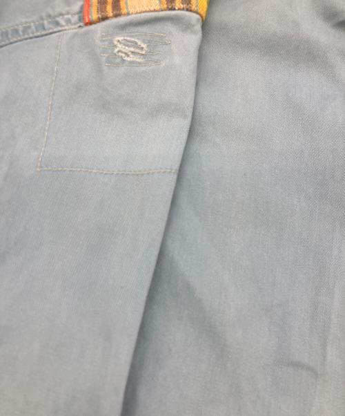 POLO RALPH LAUREN（ポロ・ラルフローレン）POLO RALPH LAUREN (ポロ・ラルフローレン) ヨーク切替ワークシャツ ブルー サイズ:	SIZE Lの古着・服飾アイテム