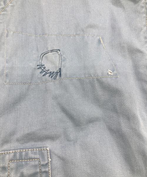 POLO RALPH LAUREN（ポロ・ラルフローレン）POLO RALPH LAUREN (ポロ・ラルフローレン) ヨーク切替ワークシャツ ブルー サイズ:	SIZE Lの古着・服飾アイテム