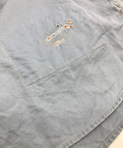 POLO RALPH LAUREN（ポロ・ラルフローレン）POLO RALPH LAUREN (ポロ・ラルフローレン) ヨーク切替ワークシャツ ブルー サイズ:	SIZE Lの古着・服飾アイテム