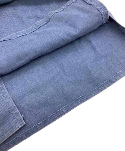 J.C.PENNY（ジェーシーペニー）J.C.PENNY (ジェーシーペニー) ロングポイントピケワークシャツ ブルー サイズ:Mの古着・服飾アイテム