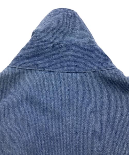J.C.PENNY（ジェーシーペニー）J.C.PENNY (ジェーシーペニー) ロングポイントピケワークシャツ ブルー サイズ:Mの古着・服飾アイテム